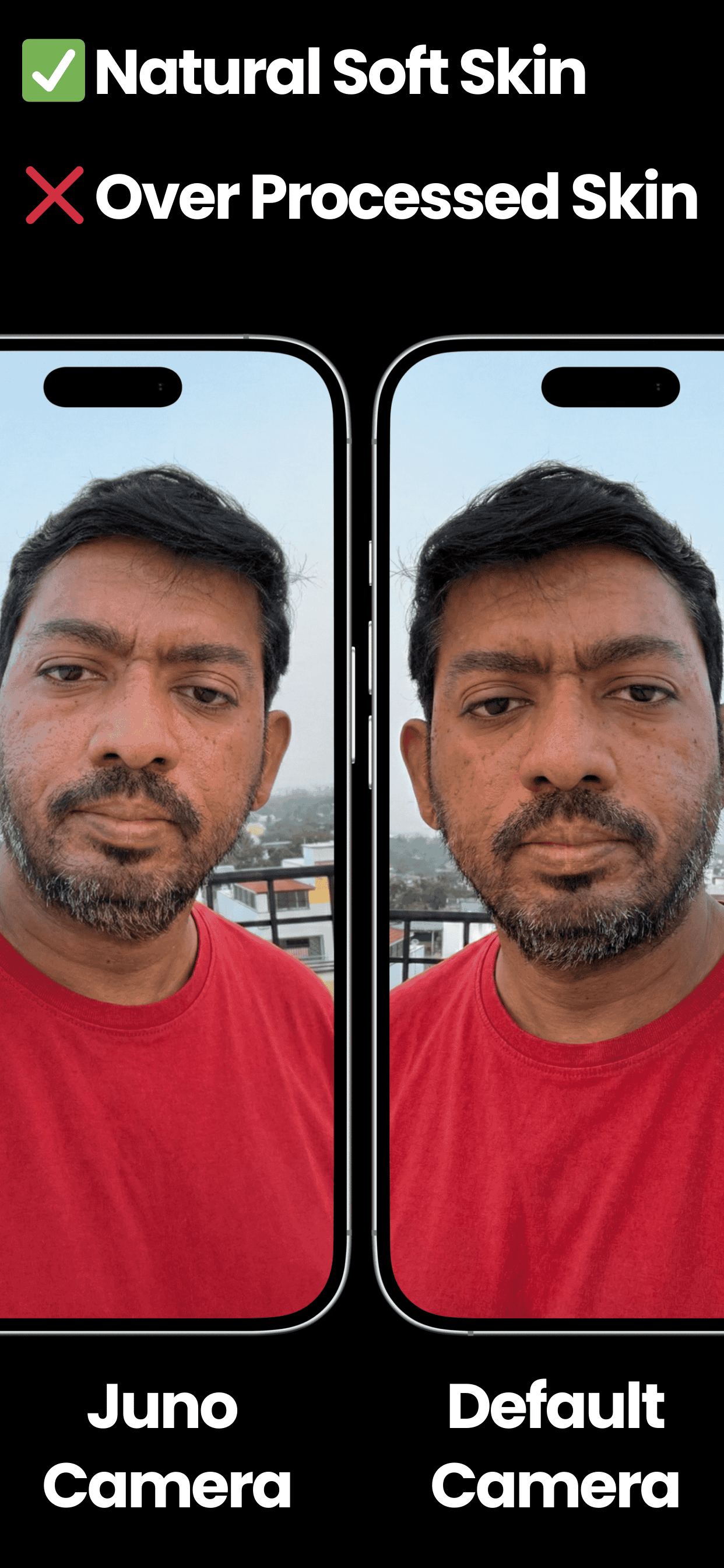 Natural Soft Skin vs Over Processed comparison