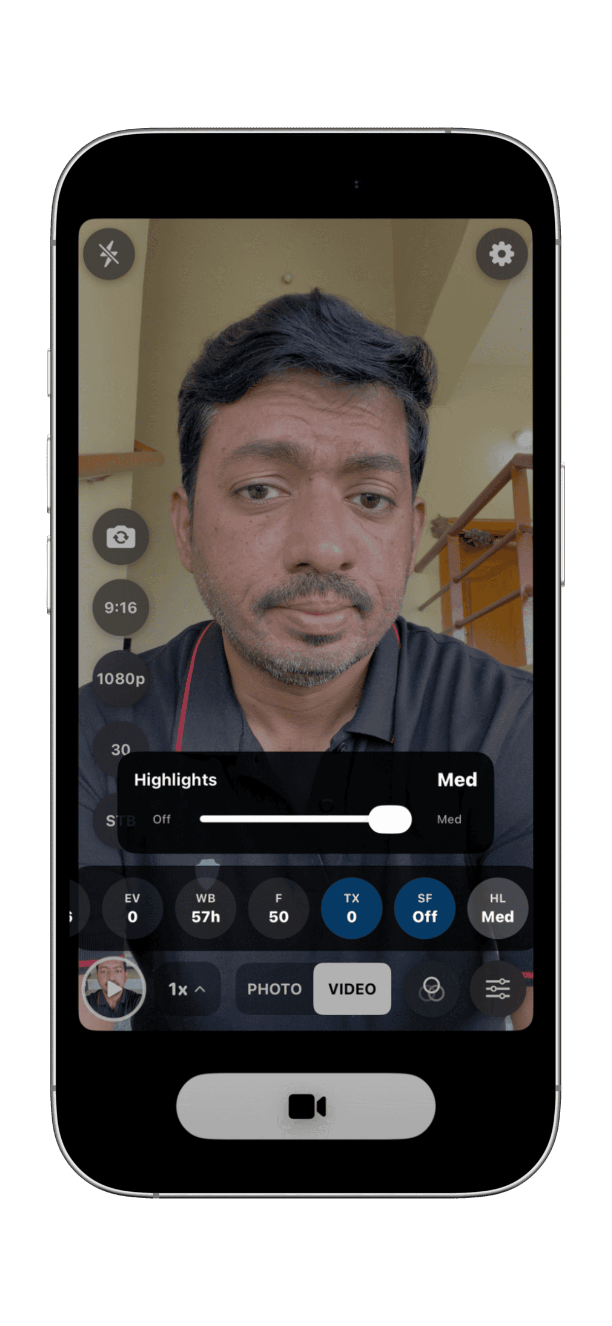 Manual controls interface
